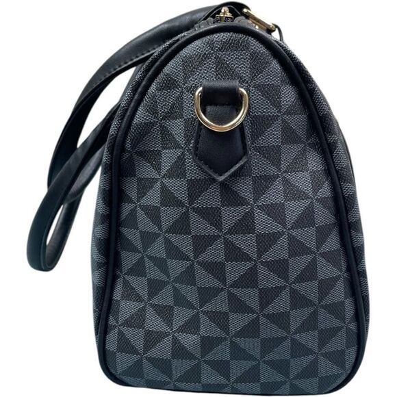 Designer Fashion Black Gray Monogram Large Bag - Picture 4 of 8